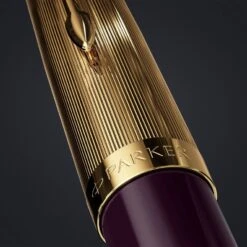 Parker 51 Deluxe Plum And Gold Fountain Pen -Office Supplies Store 13357 497