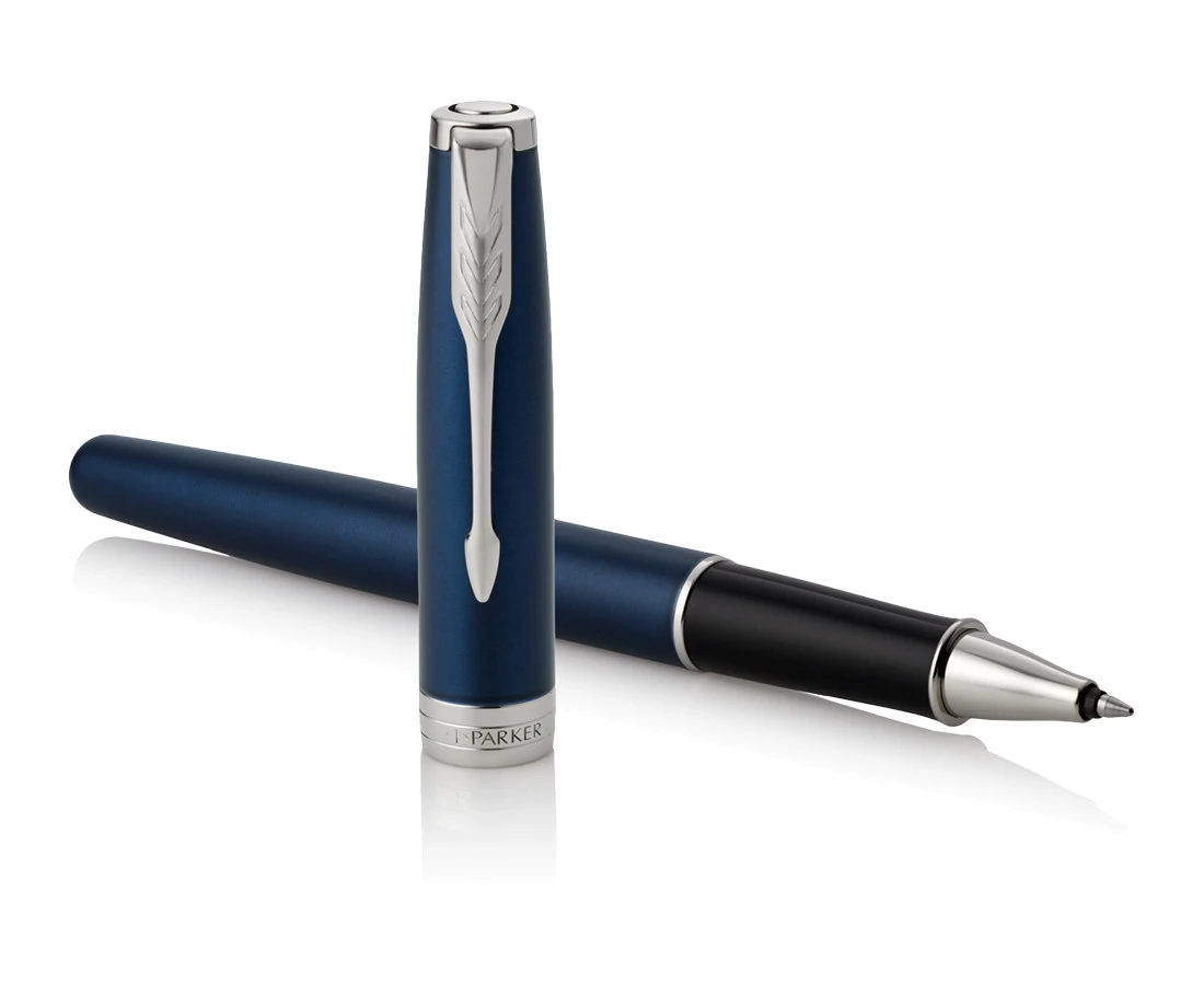 Parker Sonnet Blue Lacquer Chrome Trim Rollerball 5 Parker Sonnet Blue Lacquer Chrome Trim Rollerball - Image 3