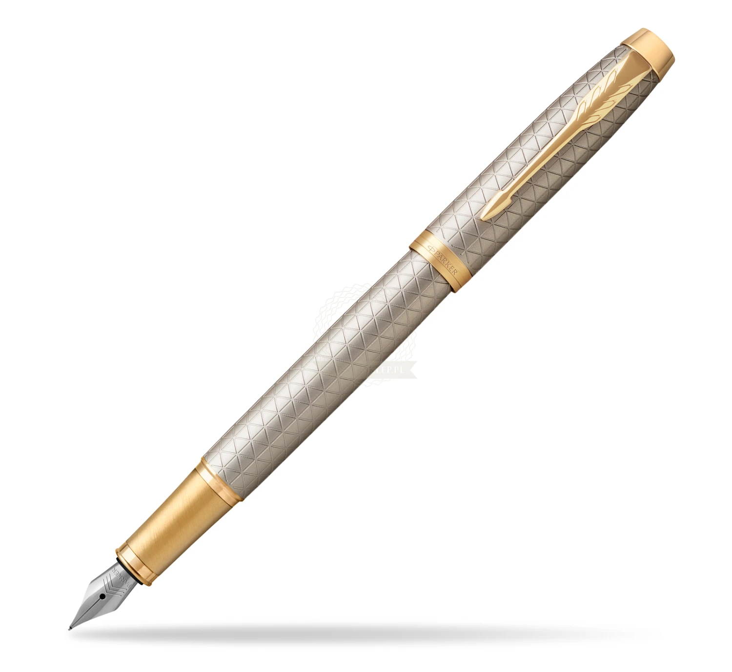 Parker Premium Warm Grey Gold Trim Fountain Pen 3 Parker Premium Warm Grey Gold Trim Fountain Pen