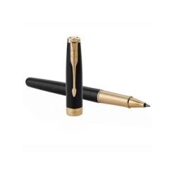 Parker Sonnet Black Lacquer Gold Trim Rollerball -Office Supplies Store 1948080 1