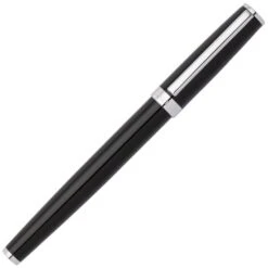 Hugo Boss Gear Icon Black Chrome Trim Rollerball Pen -Office Supplies Store 31 69 150 2
