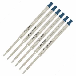 Waterman 6 Pack Blue Ballpoint Pen Refill