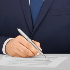 Montblanc Meisterstuck Geometry Solitaire Platinum Midsize Ballpoint Pen -Office Supplies Store 5580 615