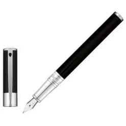 S.T. Dupont D-Initial Duotone Black And Chrome Fountain Pen 5 S.T. Dupont D-Initial Duotone Black And Chrome Fountain Pen -Office Supplies Store 6233 395