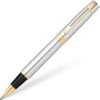 Sheaffer 300 Bright Chrome Gold Trim Rollerball -Office Supplies Store 6c55d681f6a5487fab8f55ba7ecd9756