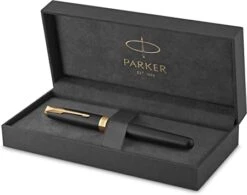 Parker Sonnet Matt Black Gold Trim Rollerball -Office Supplies Store 81tekLEwcL. AC SY355