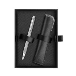 Caran D’Ache Ecridor Venetian Palladium Set Ballpoint And Leather Case -Office Supplies Store CD00038 Caran dAche Ecridor Venetian Palladium Coated Ballpoint Pen and Leather Case Set P5 720x@2x