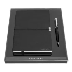 Hugo Boss Black Notebook & Ballpoint Pen Set