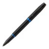 Parker IM Vibrant Rings Marine Blue PVD Rollerball -Office Supplies Store PR97894Parker IM Vibrant Rings Rollerball Pen Black Marine Blue P1