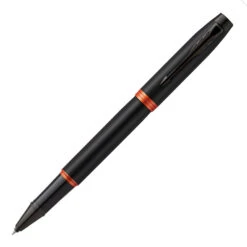 Parker IM Vibrant Rings Flame Orange PVD Rollerball