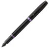 Parker IM Vibrant Rings Amethyst Purple PVD Fountain Pen -Office Supplies Store PR97903 ZZZParker IM Vibrant Rings Fountain Pen Black Amethyst Purple P1