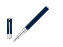 S.T. Dupont D-Initial Blue & Chrome Rollerball Pen