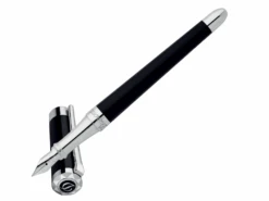 S.T. Dupont Liberte Fountain Pen – Black Lacquer Palladium Trim