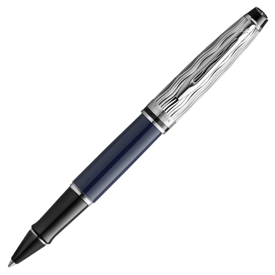 Waterman Expert Special Edition Deluxe Blue And Chrome Trim Rollerball 3 Waterman Expert Special Edition Deluxe Blue And Chrome Trim Rollerball
