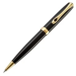 Diplomat Excellence A2 Black Lacquer Gold Trim Ballpoint Pen