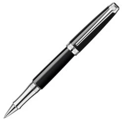 Caran D’ache Leman Ebony Black Silver Trim Rollerball Pen