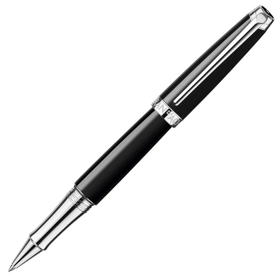 Caran D’ache Leman Ebony Black Silver Trim Rollerball Pen 3 Caran D’ache Leman Ebony Black Silver Trim Rollerball Pen