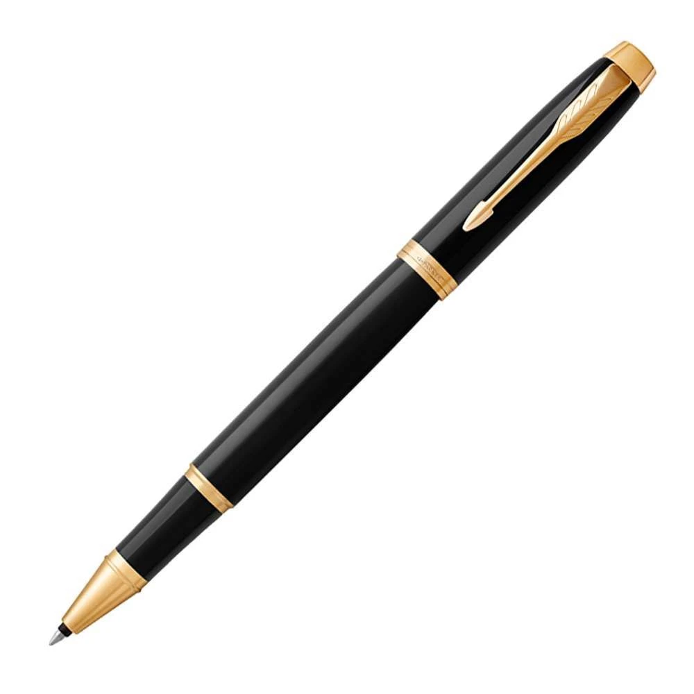 Parker IM Black Lacquer Gold Trim Rollerball 3 Parker IM Black Lacquer Gold Trim Rollerball