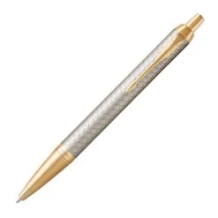 Parker® Parker IM Premium Warm Silver Gold Trim Ballpoint Pen