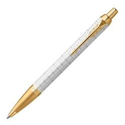 Parker® Parker IM Premium Pearl Gold Trim Ballpoint Pen