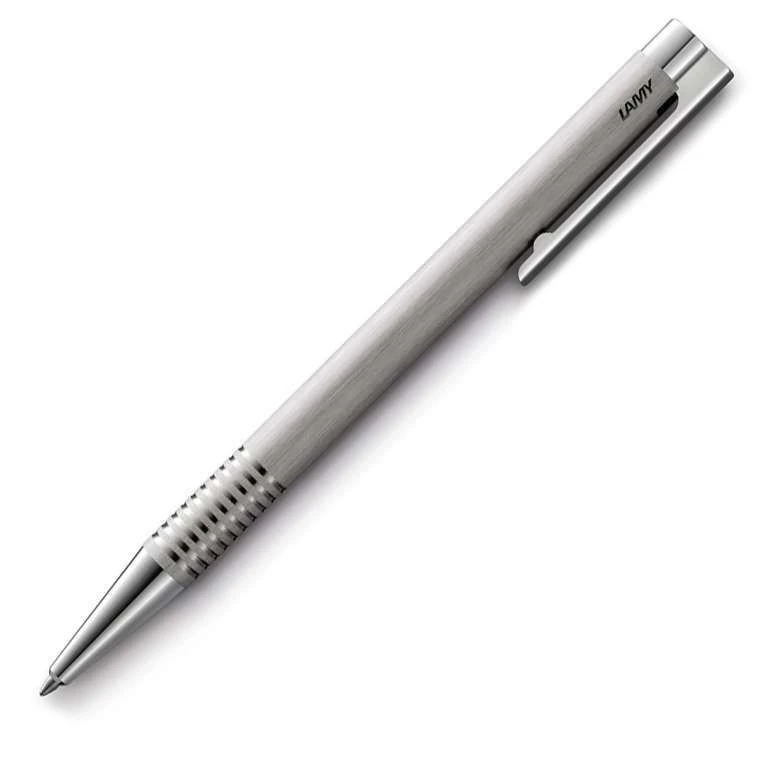 Lamy Logo Brushed Steel Ballpoint Pen 3 Lamy Logo Brushed Steel Ballpoint Pen