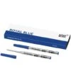 Montblanc Royal Blue Ballpoint Pen Twin Pack Refill- Broad Nib -Office Supplies Store montblanc blue ballpoint b 1