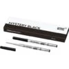 Montblanc Mystery Black Ballpoint Pen Twin Pack Refill- Broad Nib -Office Supplies Store montblanc broad mystery black ballpoint refills