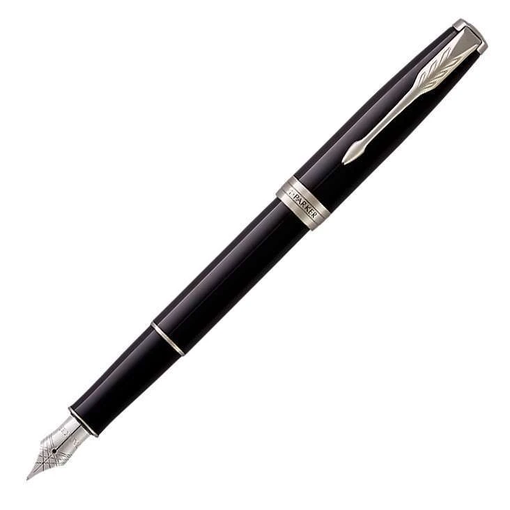 Parker Sonnet Black Lacquer Chrome Trim Fountain Pen 3 Parker Sonnet Black Lacquer Chrome Trim Fountain Pen