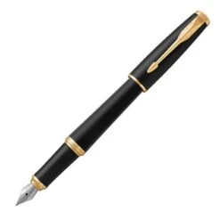 Parker Urban Muted Black Gold Trim Fountain Pen