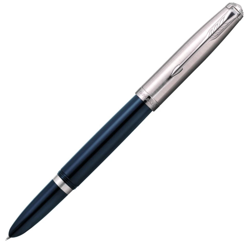 Parker 51 Midnight Blue And Chrome Fountain Pen 3 Parker 51 Midnight Blue And Chrome Fountain Pen