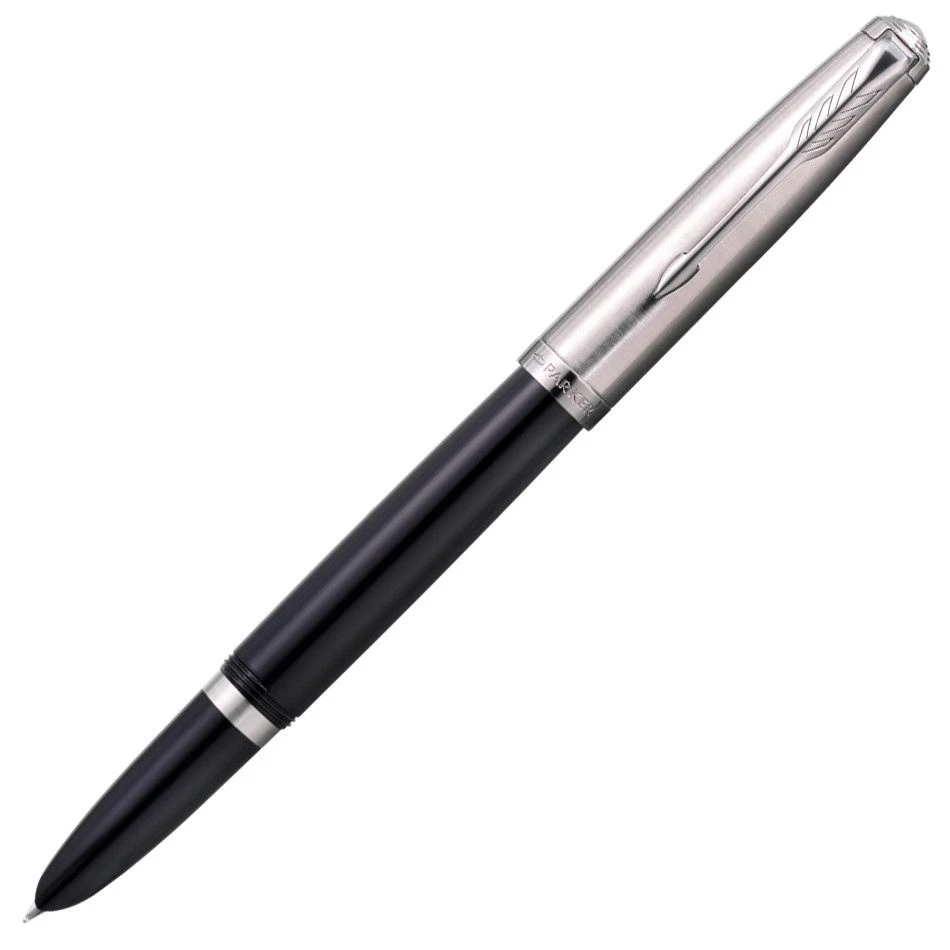 Parker 51 Black And Chrome Fountain Pen 3 Parker 51 Black And Chrome Fountain Pen