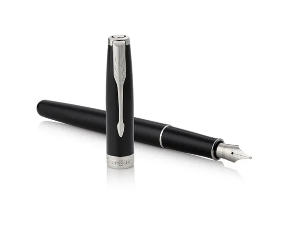 Parker Sonnet Black Lacquer Chrome Trim Fountain Pen 5 Parker Sonnet Black Lacquer Chrome Trim Fountain Pen - Image 3