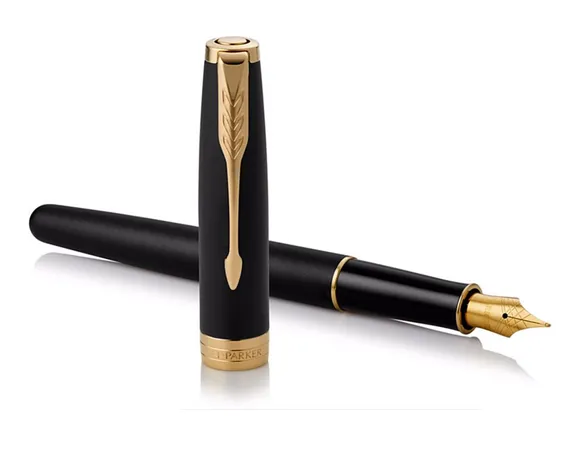 Parker Sonnet Matt Black Gold Trim Fountain Pen 4 Parker Sonnet Matt Black Gold Trim Fountain Pen - Image 2