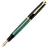 Pelikan Souveraen M600 Black And Green Gold Trim Fountain Pen -Office Supplies Store pelikan souveran m600 fountain pen green striated 804127 1728x.jpg