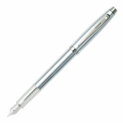 Sheaffer 100 Brushed Chrome Fountain Pen