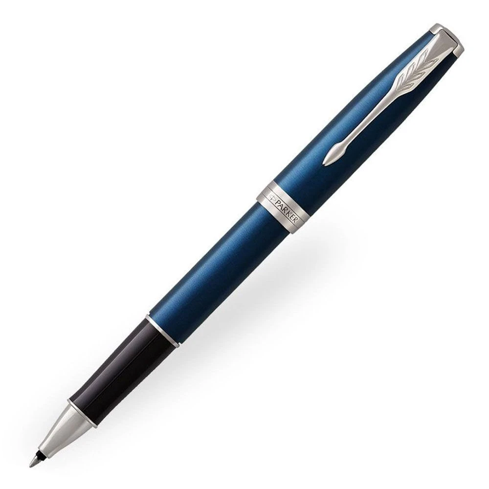 Parker Sonnet Blue Lacquer Chrome Trim Rollerball 3 Parker Sonnet Blue Lacquer Chrome Trim Rollerball