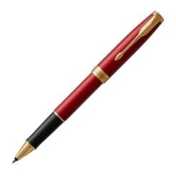 Parker Sonnet Red Lacquer Gold Trim Rollerball